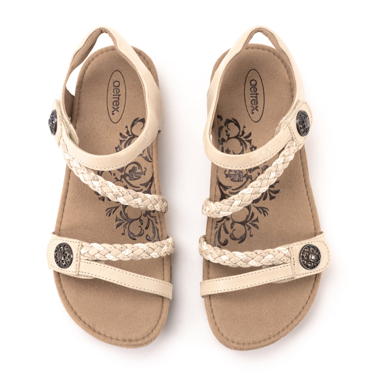 Womens Sandals Aetrex Jillian Sandals WOMEN'S AETREX JILLIAN IVORY