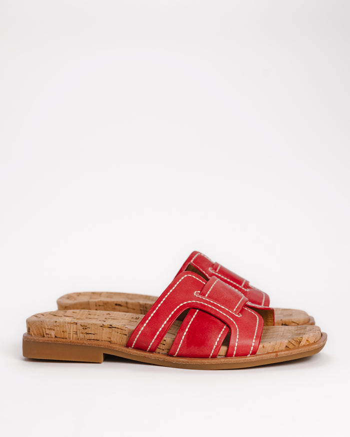 RACHEL - RED CORAL - LEATHER
