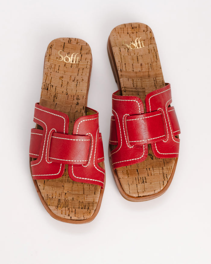 RACHEL - RED CORAL - LEATHER