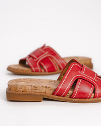 RACHEL - RED CORAL - LEATHER