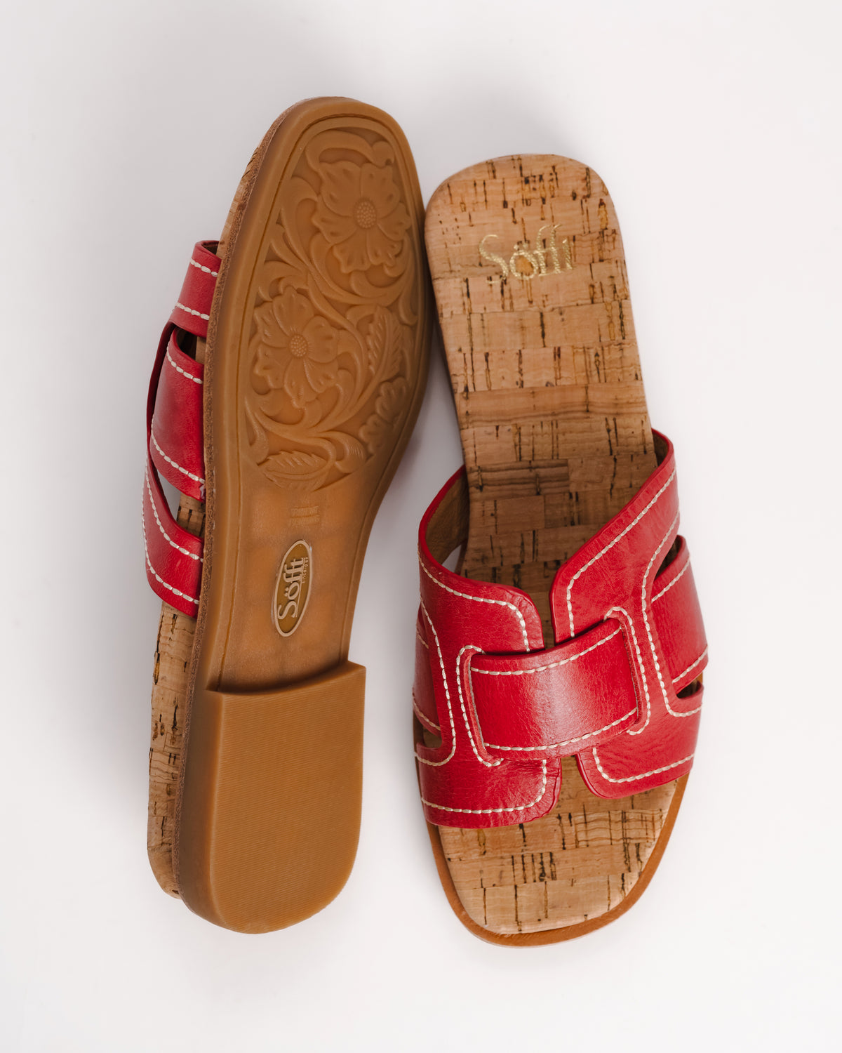 RACHEL - RED CORAL - LEATHER