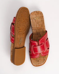 RACHEL - RED CORAL - LEATHER