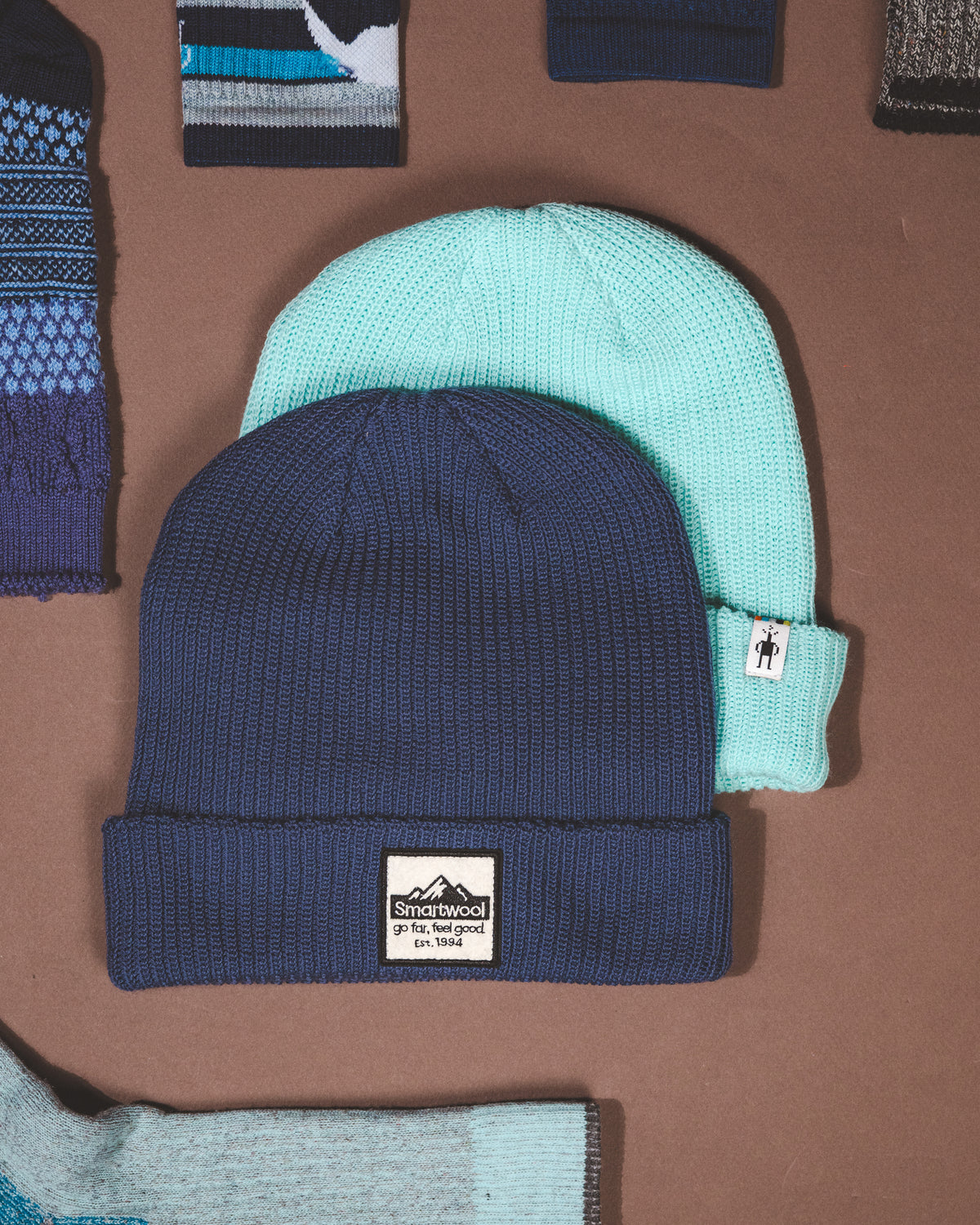 Smartwool Merino Logo Patch Beanie in Nightfall Blue