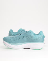 The Women's Topo Atmos 2 in Aqua/Mint is the softest ride in the Topo lineup, built for those high-mileage days where comfort is the only thing that matters. This second-generation model features an even deeper bed of upgraded ZipFoam™, providing a plush, energetic feel that doesn't pack out over time. While many max-cushion shoes can feel clunky, the Atmos 2 uses a refined rocker geometry to keep your stride feeling smooth and fluid from heel-strike to toe-off.