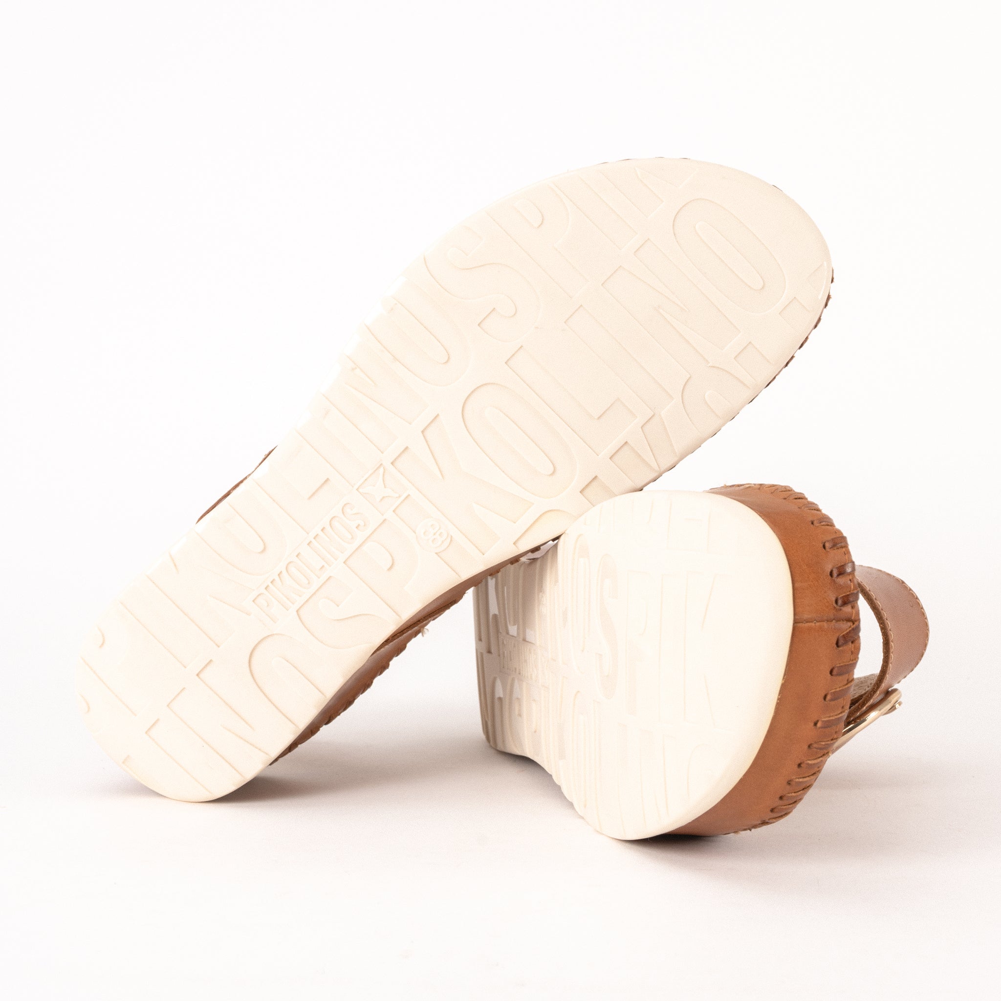 Women's Pikolinos Marina Wedge Sandal in Brandy Leather – Plaza