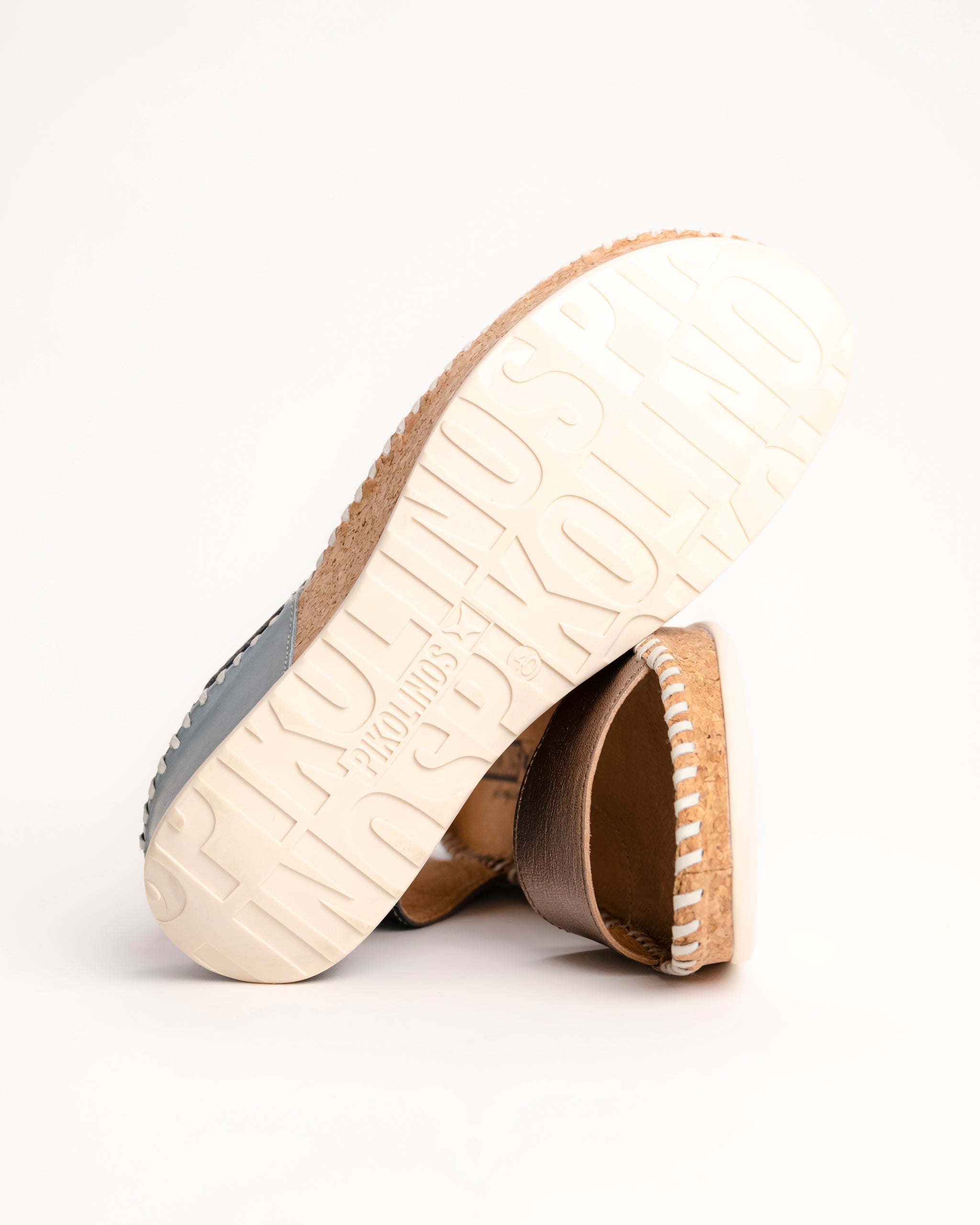 ミナコ Women's Pikolinos Marina Wedge Sandal in Stone Leather – Plaza