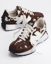 327 V1 - COW/PUMPERNICKEL - SUEDE/MESH