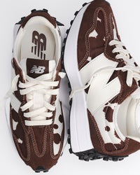 327 V1 - COW/PUMPERNICKEL - SUEDE/MESH
