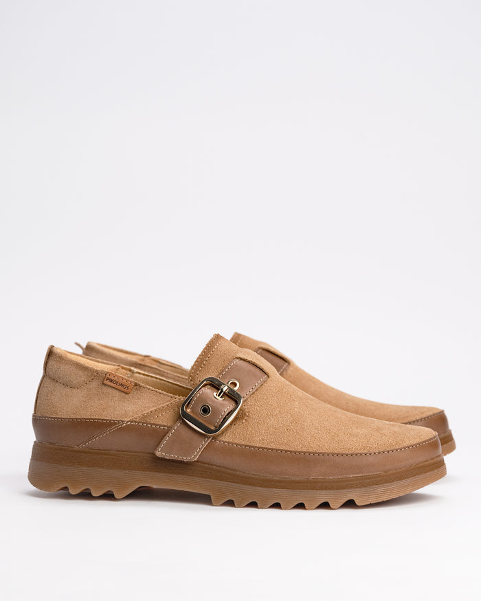 Women's Pikolinos Vigo Casual Suede Shoes – Lightweight Anatomical Slip-On in Desert