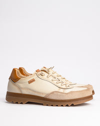 Women's Pikolinos Vigo Casual Leather Shoes with Elastic Laces – Lightweight Anatomical Oxford in Nata