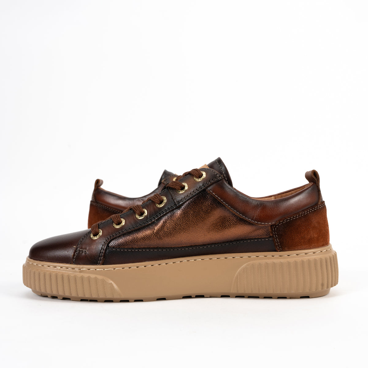 RIELLS SNEAKER - CAOBA - LEATHER