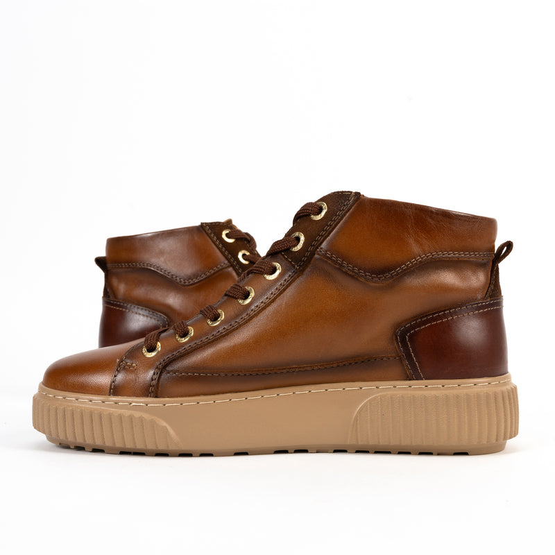 RIELLS HIGH-TOP - BRANDY - LEATHER