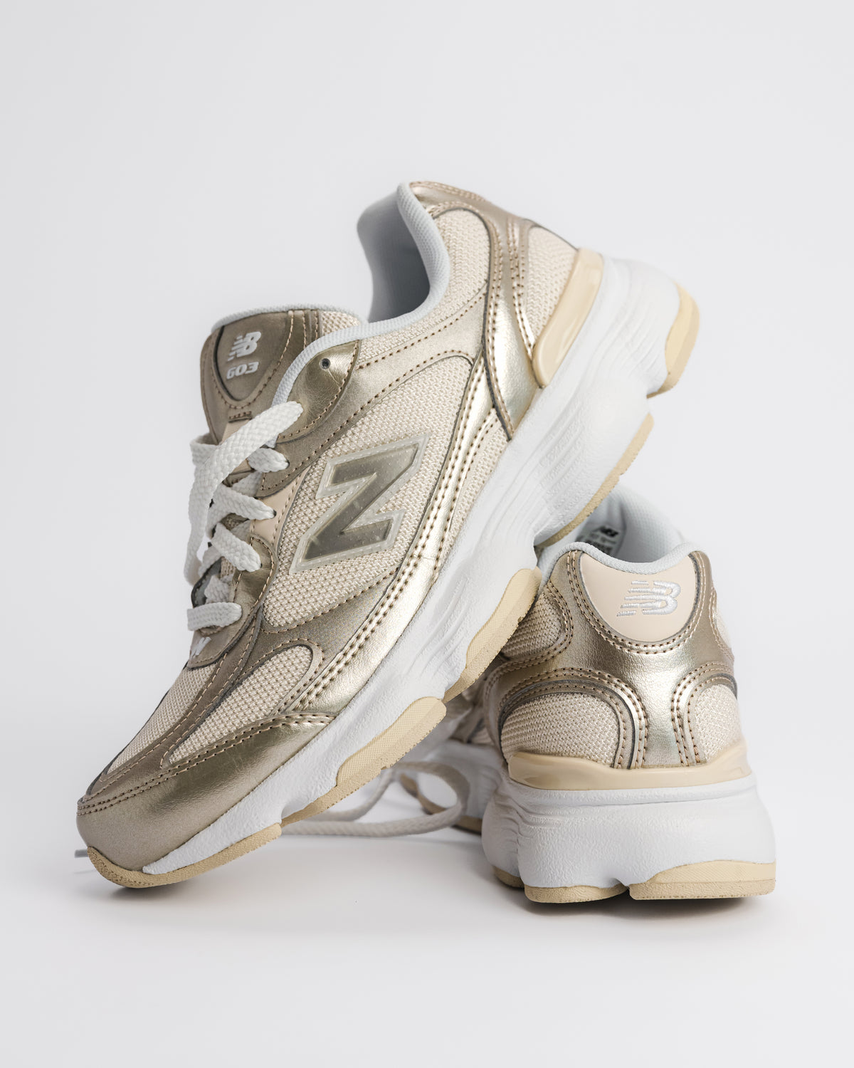 603 V1 - LINEN/LIGHT GOLD - LEATHER/MESH