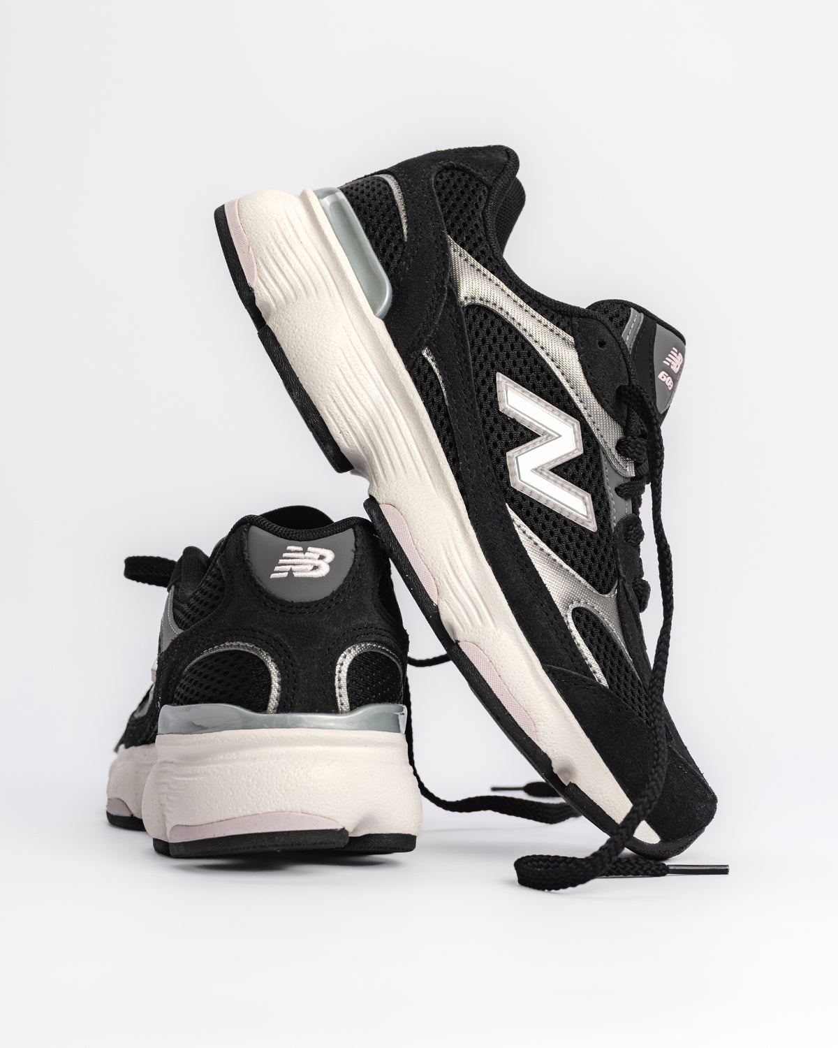603 V1 - BLACK/DK SILVER - LEATHER/MESH