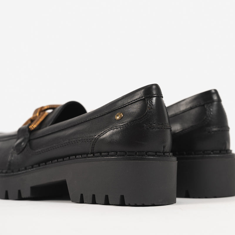 AVILES CHAIN LOAFER - BLACK - LEATHER