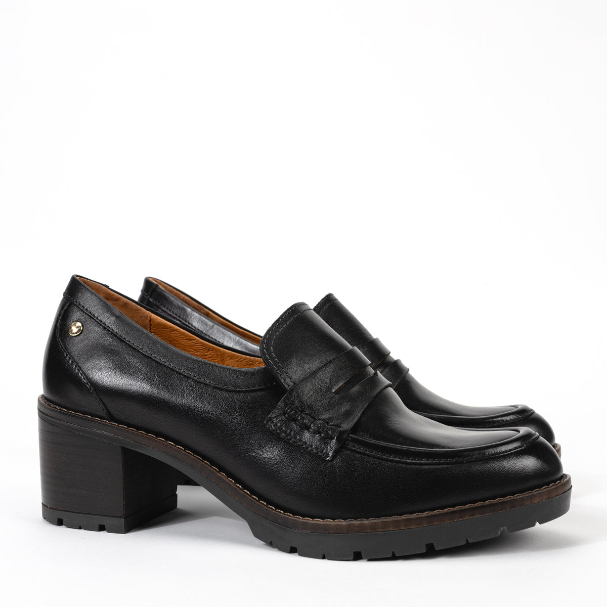 LLANES PENNY PUMP - BLACK - LEATHER