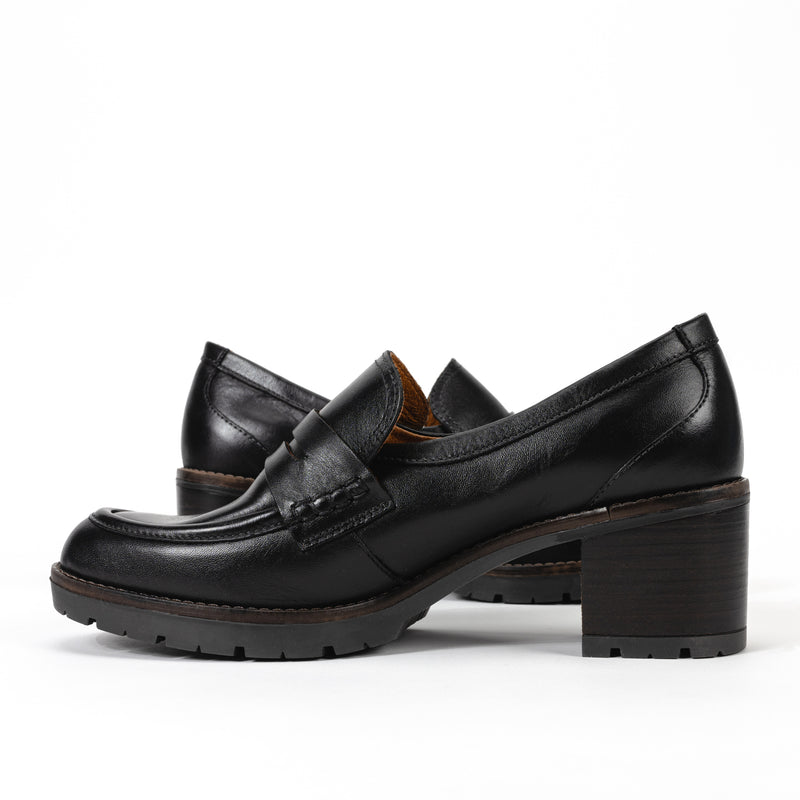 LLANES PENNY PUMP - BLACK - LEATHER