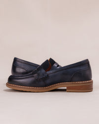 Women's Pikolinos Aldaya Penny Loafers in Blue Leather