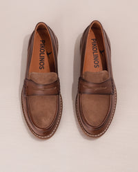 Women's Pikolinos Aldaya Penny Loafers in Topo Leather