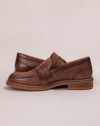 Women's Pikolinos Aldaya Penny Loafers in Topo Leather