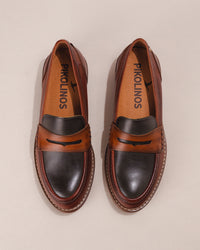 Women's Pikolinos Aldaya Penny Loafers in Cognac Leather Multi-color