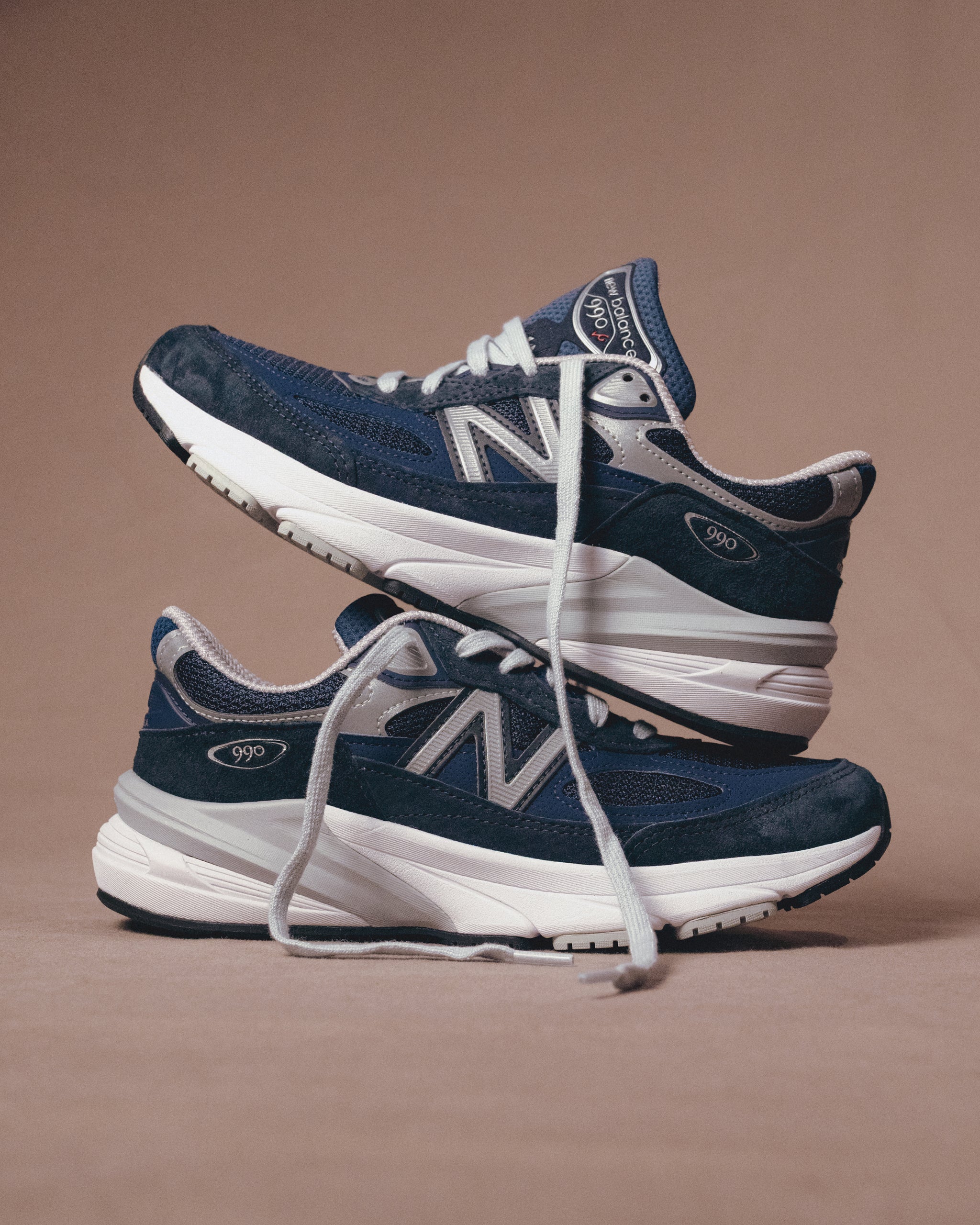New Balance 990 V6 Navy Suede - Women's Sneaker for Comfort