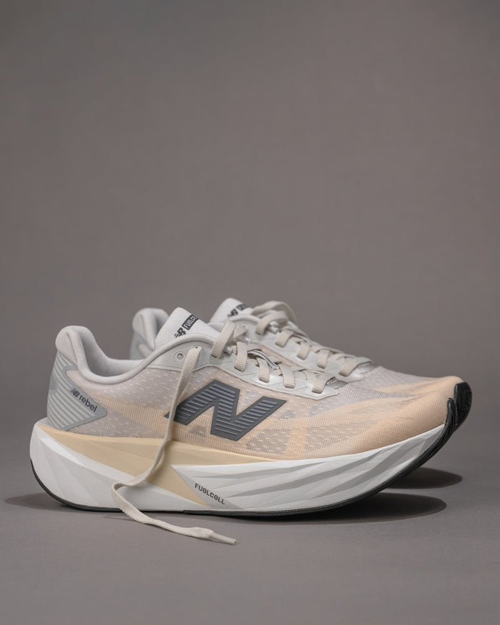 New Balance FuelCell Rebel v5 Sneaker – Linen / White