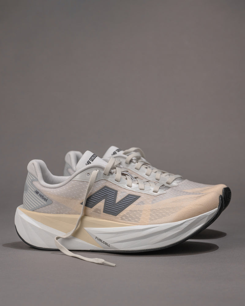 New Balance FuelCell Rebel v5 Sneaker – Linen / White