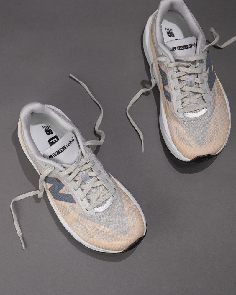 New Balance FuelCell Rebel v5 Sneaker – Linen / White