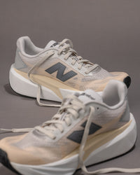 New Balance FuelCell Rebel v5 Sneaker – Linen / White