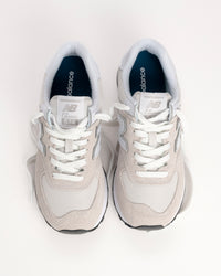Top view of New Balance 574 suede and mesh sneaker