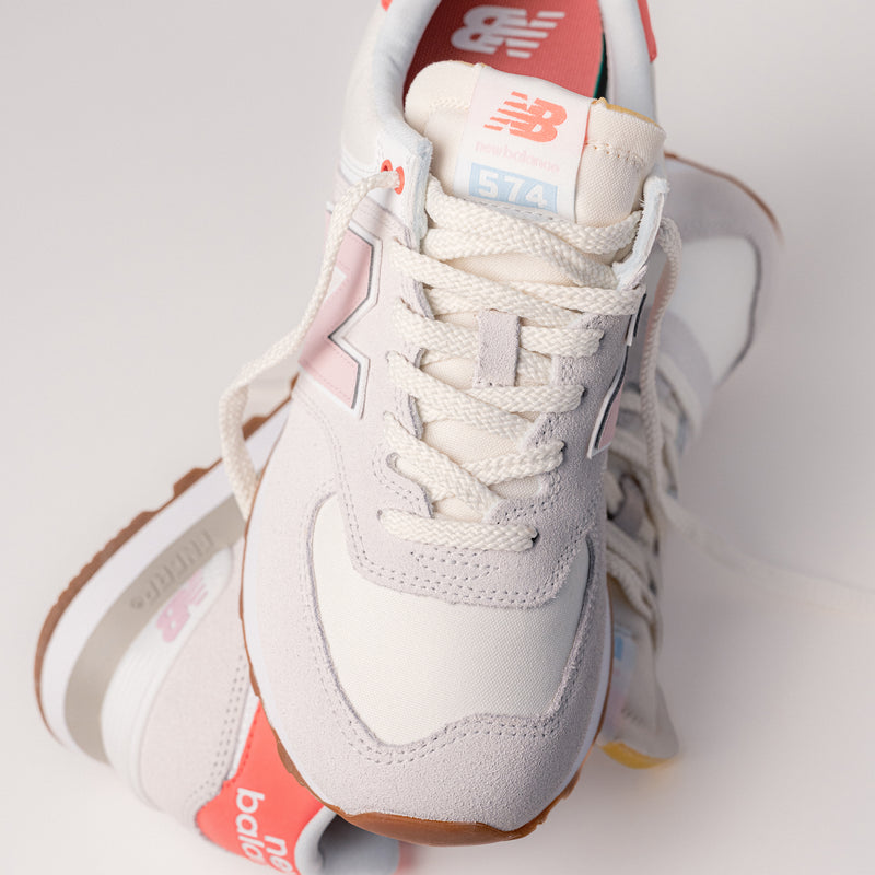 Women's New Balance 574, WL574IPK Lifestyle Classic sneaker in Reflection with Rose Sugar