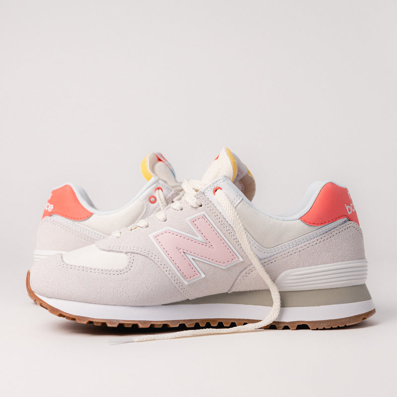 Women's New Balance 574, WL574IPK Lifestyle Classic sneaker in Reflection with Rose Sugar