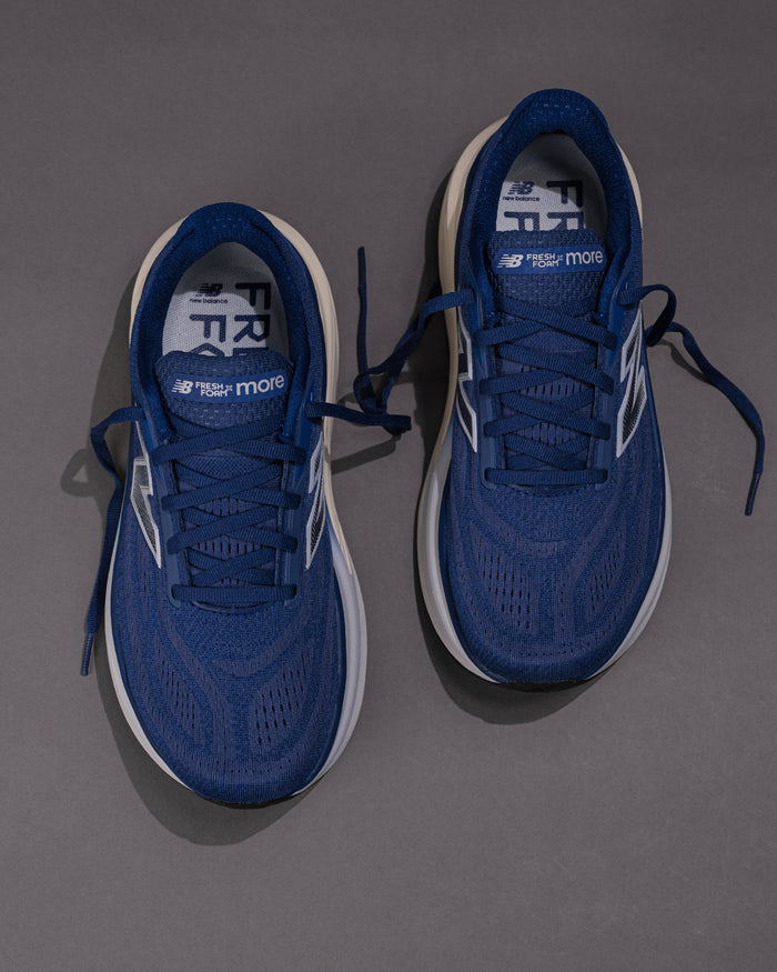 Top-down image displaying the lace-up design and gusseted tongue.