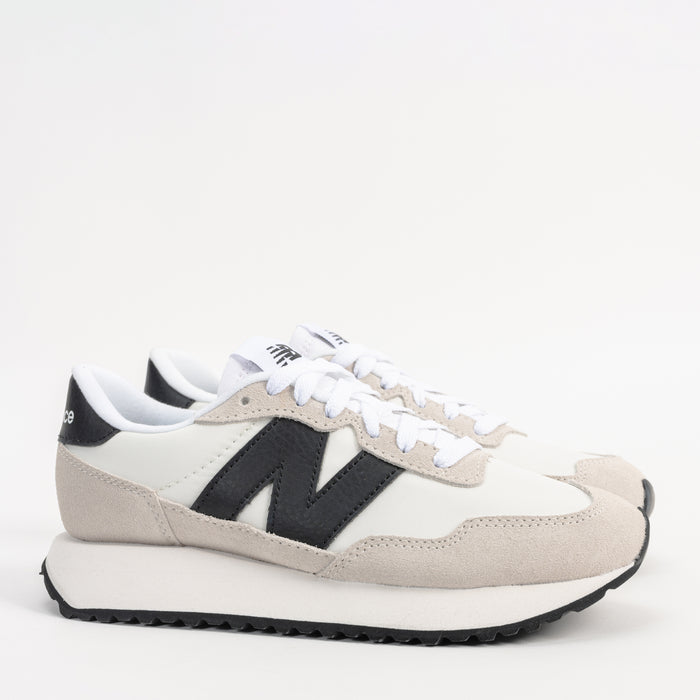 Women's New Balance 237 V1 Sneaker in Sea Salt/Black Suede