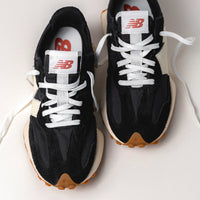 Retro-inspired New Balance iconic 327 V1 in Black with White detailing