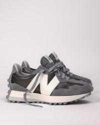 327 V1 - BLACK METALLIC - SUEDE/MESH