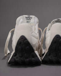 Iconic New Balance 327 V1 Sneaker in Sea Salt / Castlerock (Metallic)