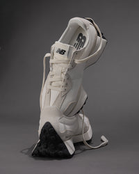 Iconic New Balance 327 V1 Sneaker in Sea Salt / Castlerock (Metallic)