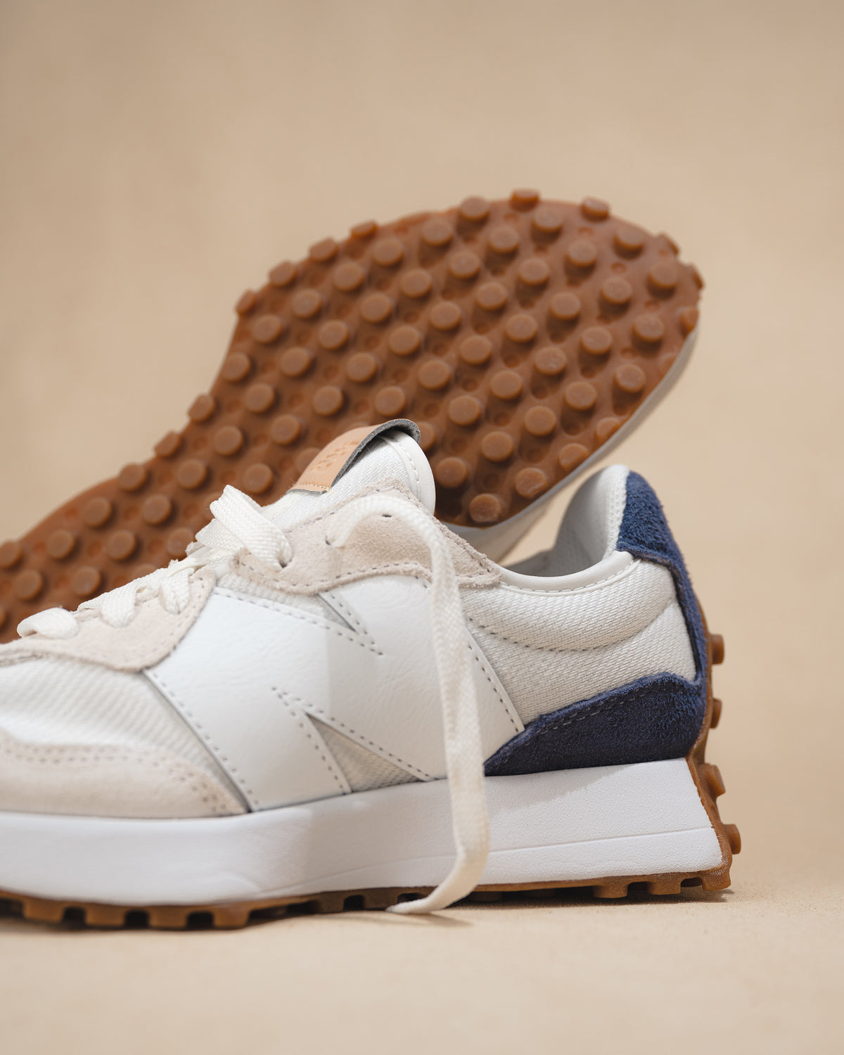 Iconic New Balance 327 V1 in Linen/White with Dream State WS327RD