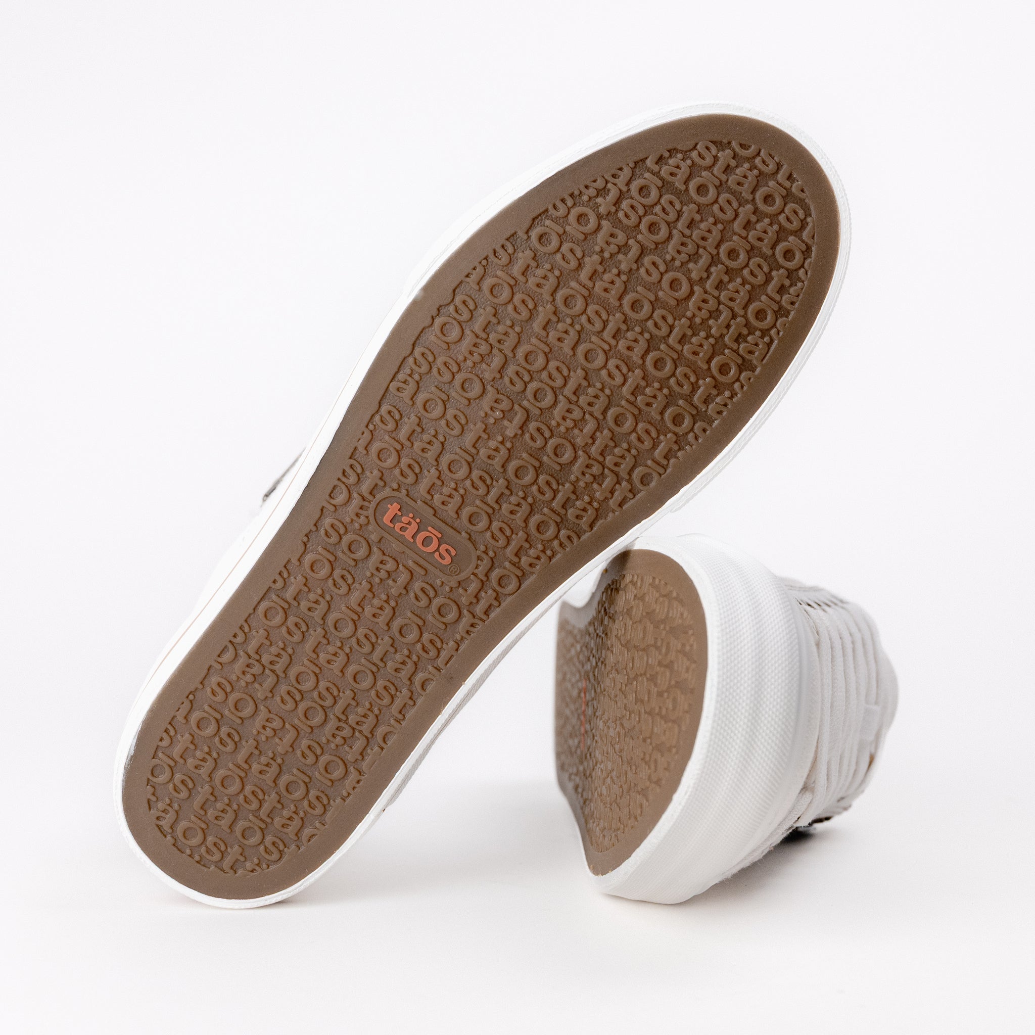 Women's Taos Z-Soul Zipper Sneaker in White/Golden Canvas – Plaza