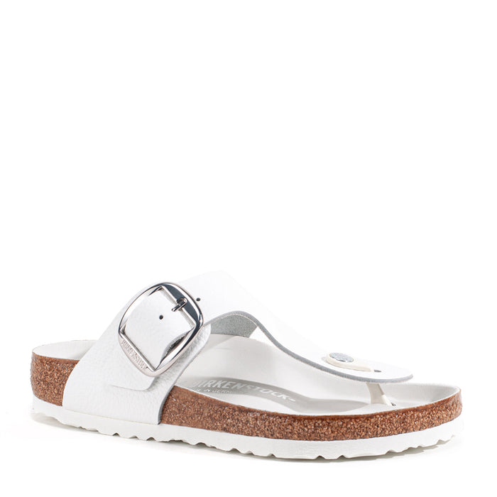 GIZEH BIG BUCKLE - WHITE - LEATHER