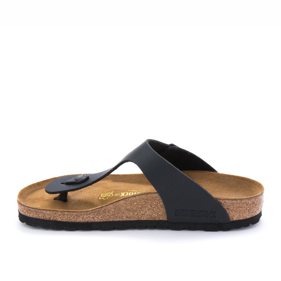 Birkenstock Gizeh T-Strap Sandal | Black Birko-Flor – Plaza Shoe Store