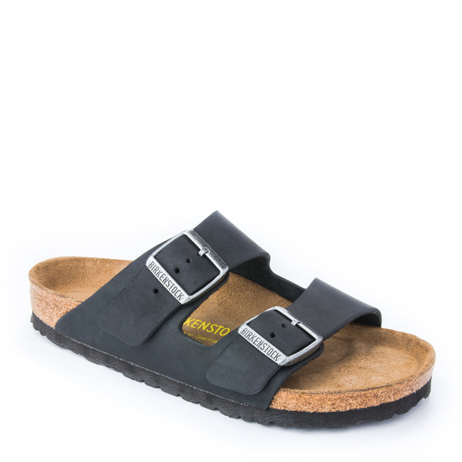 サンダル・ミュール BIRKENSTOCK Black leather Arizona slippers (552113 BLACK) Amazon.com | Birkenstock Men´s Arizona Black Oiled Leather