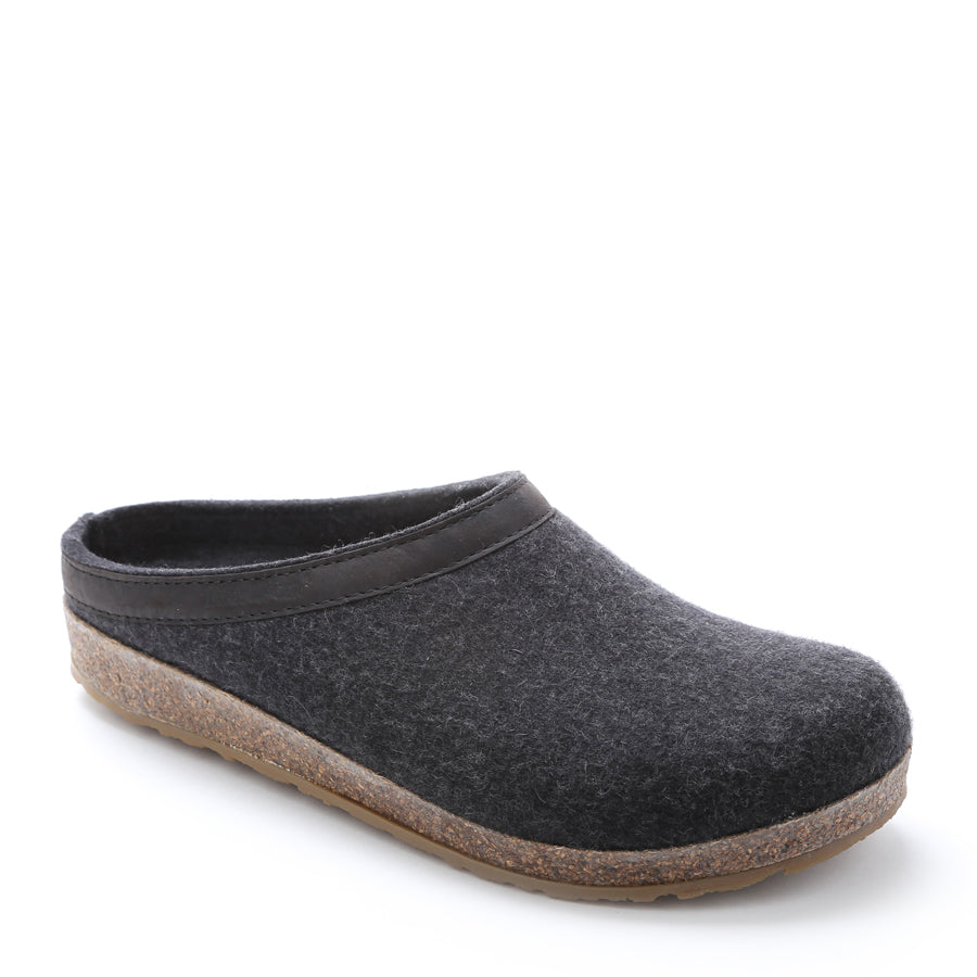 Haflinger Grizzly Franzl Anthracite Gray Wool Clogs Unisex Men\'s Sz 40 US Sz 7 HAFLINGER Grizzly GZL Clogs, charcoal | German Slippers main image 3